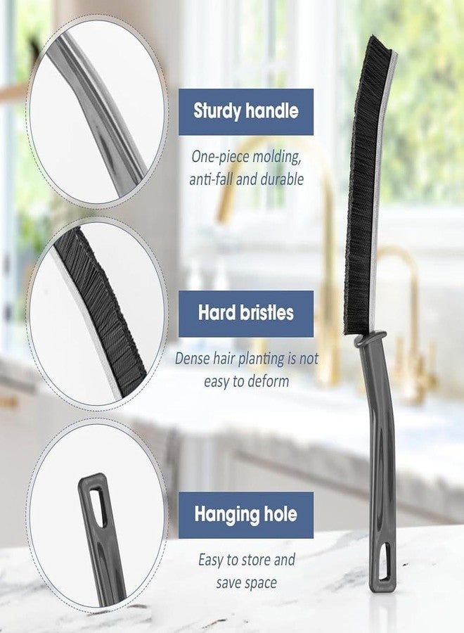 TEKCOOL فرشاة تنظيف الفجوات البلاستيكية من TEKCOOL، لتنظيف الزوايا الضيقة لبلاط الحمام والمطبخ، وفتحات النوافذ، متعددة الأغراض لتنظيف الأبواب والنوافذ العميقة (عبوة من 3 قطع) - Image 2